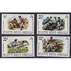 COLONIAS INGLESAS St KITTS NEVIS ANGUILLA 1971 SERIE COMPLETA NUEVA MINT UNIFORMES MILITARES